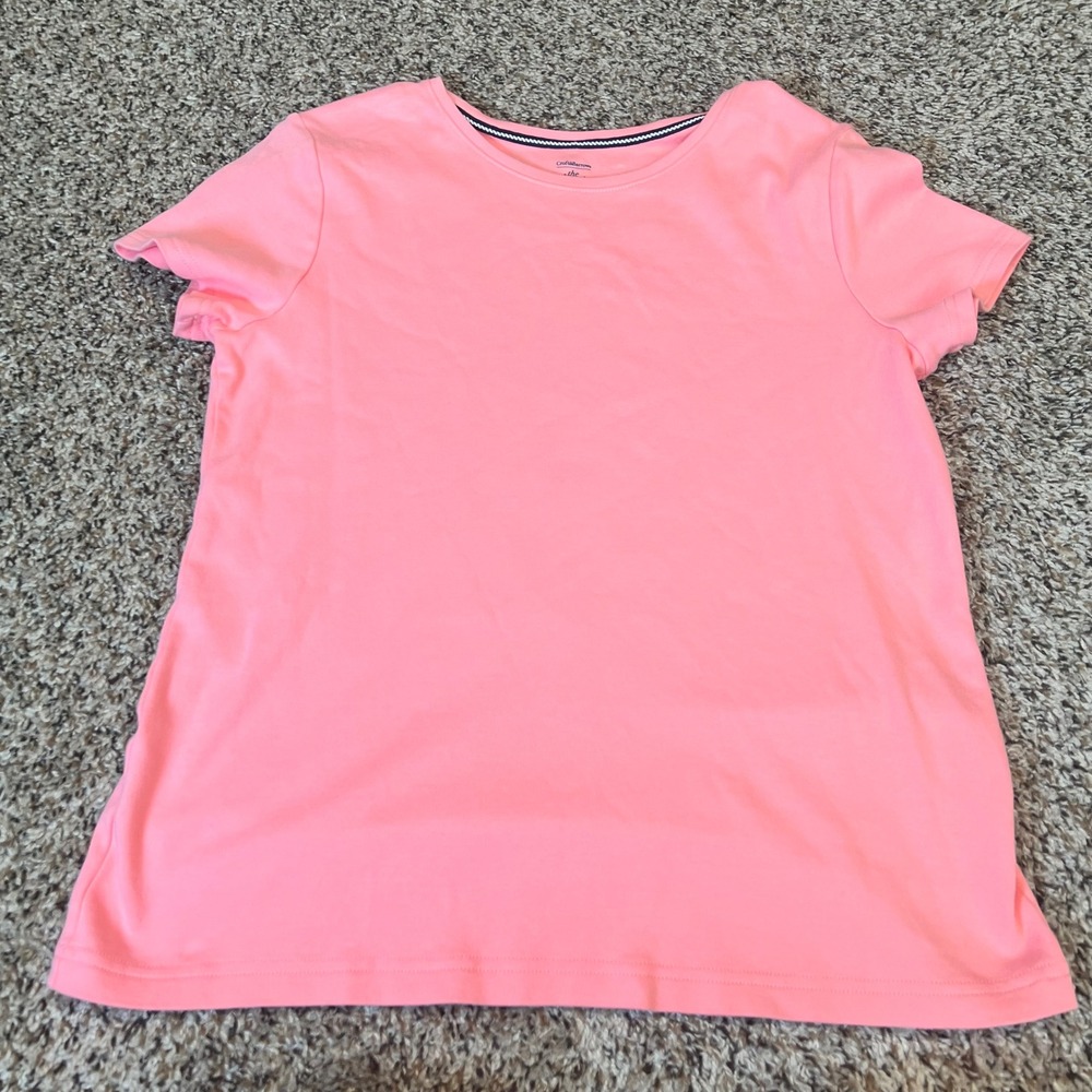 Croft Barrows Classic Tee Coral Pink Short Sleeve Casual Top Women PM